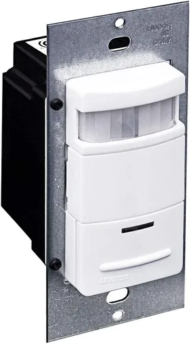 Vista 2 de Leviton Decora - Paquete de sensores de ocupación de interruptor de pared con paquete de energía súper resistente