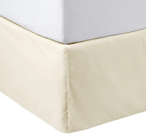 Vista 18 de Amazon Basics Falda de cama plisada ligera, individual, blanco brillante, sólido, (paquete de 8)
