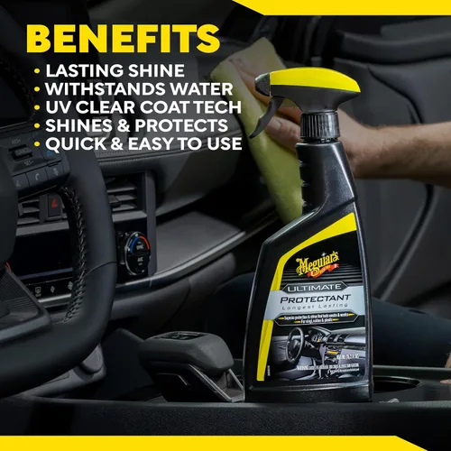 Vista 8 de Kit de limpieza para el interior del automóvil Meguiar's, Protector de interior Exterior & Interior Protectant with UV Clear Coat Technology