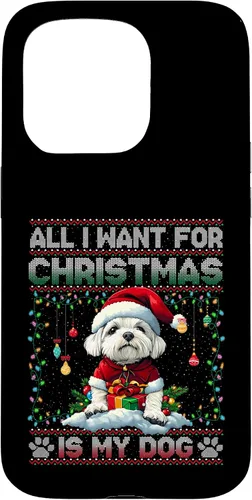 Vista 14 de Maltese Christmas Tree Lights Decorations Dog Lover Xmas Case for iPhone 17