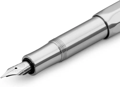 Vista 3 de Kaweco AL SPORT - Pluma estilográfica Raw I Premium para cartuchos de tinta I Exclusive Pluma estilográfica 5.1 in I Nib: EF (extra fino)
