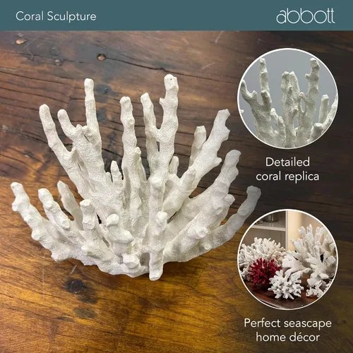 Vista 3 de Abbott Collection 20-SEASHORE/16 RED - Figura decorativa de resina con rama de coral 3D rojo medio