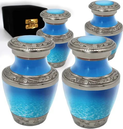 Vista 16 de Aurora Borealis Urna de cremación para cenizas para adultos, hombres y mujeres, Urnas de cremación personalizadas para cenizas humanas, urnas