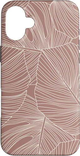 Vista 23 de Modern Minimal Neutral Tropical Monstera Leaf (Terracotta) Case for iPhone 17