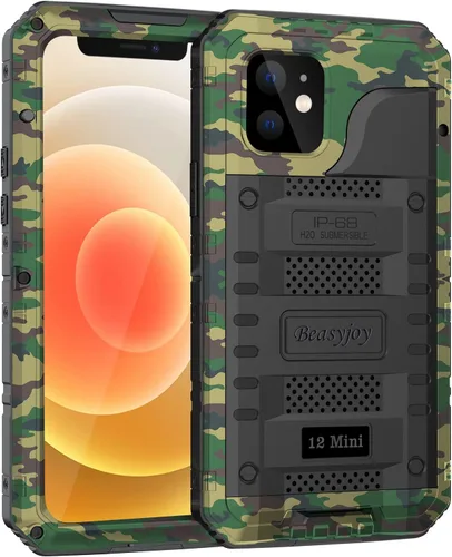 Vista 24 de Beasyjoy Funda para iPhone 12 - Impermeable, Grado Militar Resistente a Golpes con Protector de Pantalla Integrado, Protección Completa del Cuerpo