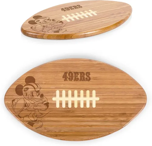 Vista 3 de PICNIC TIME NFL NFL Mickey Touchdown - Tabla de cortar y bandeja para servir de fútbol americano