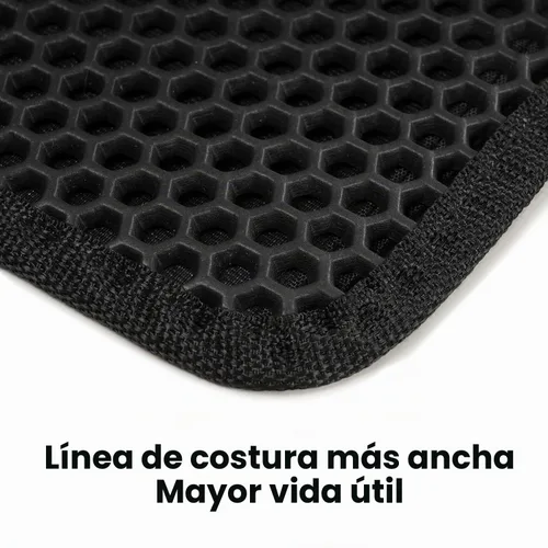 Vista 7 de Tapete de arena para gatos de tamaño compacto de 23.6"x14.6" para espacios pequeños, capa trasera mejorada impermeable a prueba de fugas Negro