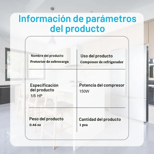 Vista 6 de Heyiarbeit Protector de sobrecarga termal del refrigerador 1/5 (HP) 150W Compresor pieza de repuesto 1 PC