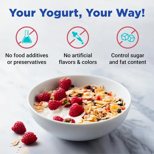 Vista 12 de Ultimate Probiotic Yogurt Maker XL con un 50% más de capacidad, control de tiempo y temperatura ajustable, hace billones de probióticos vivos