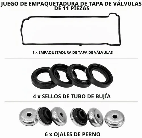 Vista 4 de Juego de juntas de tapa de válvula de motor 12030-RAA-A01,12030-PNC-000,12341-PNA-000,VS50614R, VS50627R Compatible con K20 K24 2.0L 2.4L 2003-2013