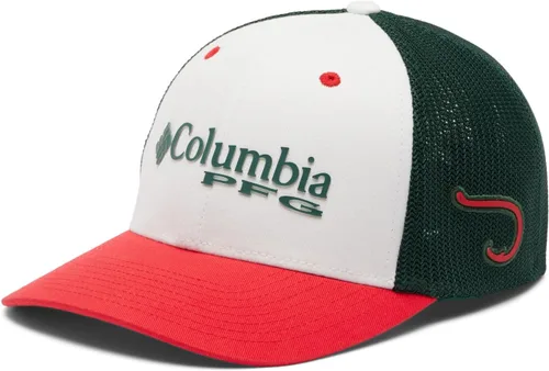 Vista 193 de Columbia Gorra de bola de malla Bandera antigua de malva/blanco/pescado
