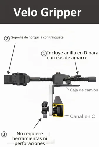 Vista 5 de INNO RT202 - Soporte de bicicleta para camioneta con sistemas de riel de canal C