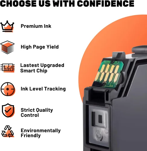 Vista 4 de COCCINK Paquete combinado de cartuchos de tinta 950XL 951XL compatibles con impresoras HP 950 951 OfficeJet 8600, OfficeJet Pro 251dw, 276dw, 8100