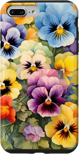 Vista 12 de Southern Boho Chic Happy Pansy Floral Garden Bouquet Case for iPhone 17