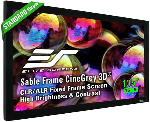 Vista 10 de Elite Screens Serie ezFrame, Pantalla de proyección de cine en casa de marco fijo Sable Frame Series