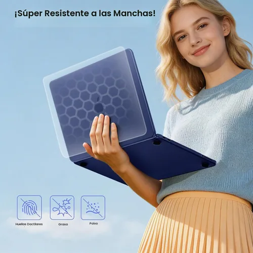 Vista 6 de BlueSwan para MacBook Neo Case 13 pulgadas 2026 Release A18 Pro Chip Modelo Índigo transparente