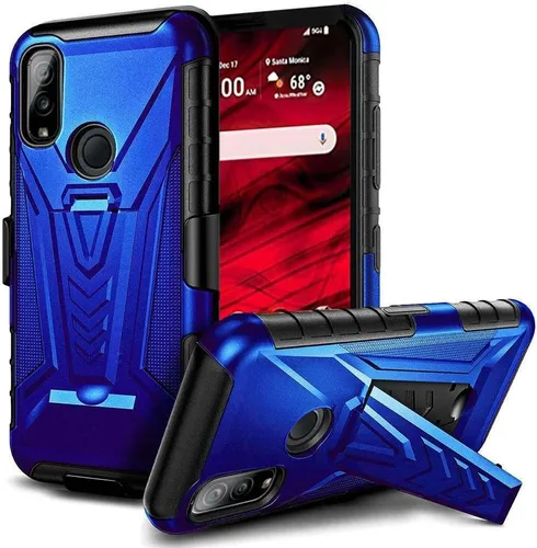 Vista 20 de Rome Tech Funda con clip para cinturón para Cricket Icon 3 de 6.5 pulgadas (2021) - Funda de teléfono celular de doble capa a prueba de golpes