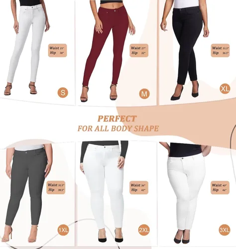 Vista 4 de Hybrid & Company Womens Hyper Ultra Stretch Comfy Boot Cut and Skinny Leg Work Casual Pants