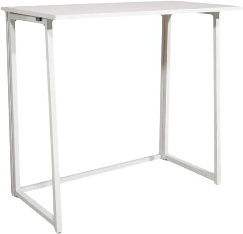 Vista 9 de Escritorio plegable para computadora para espacios pequeños, necesita montaje, escritorio de oficina en casa, mesa plegable para computadora, mesa