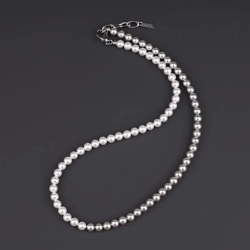Vista 3 de GAVU Collar de perlas de concha para hombre, Piedra