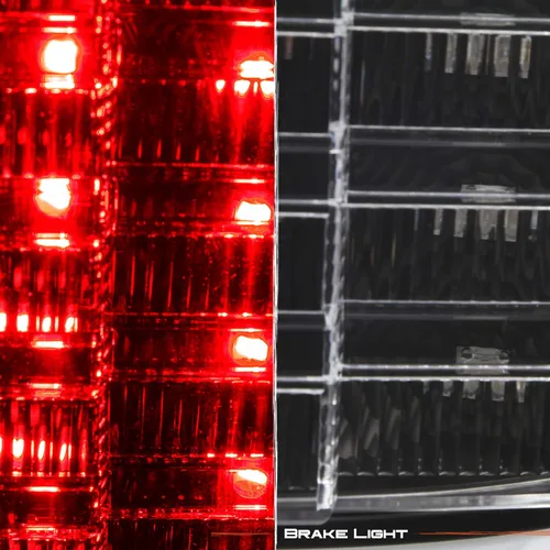 Vista 10 de AKKON - Compatible con Ram 1500 2500 3500 Pickup Lumiled LED tipo C [barra de tubo C] par de repuesto de luces traseras negras izquierda + derecha