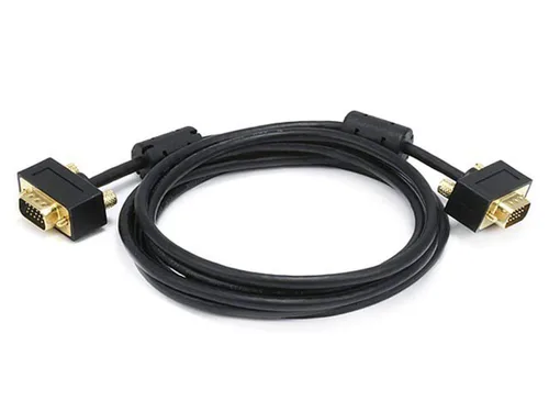 Vista 6 de Monoprice Cable de monitor ultra delgado SVGA 30/32AWG M/M de 1.5 pies con ferritas (conector chapado en oro)