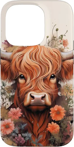 Vista 17 de Highland Cow Flowers Case for iPhone 17