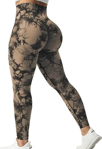 Vista 3 de FITELITE Leggings de levantamiento de glúteos para mujer, pantalones de yoga de cintura alta sin costuras, leggings de entrenamiento