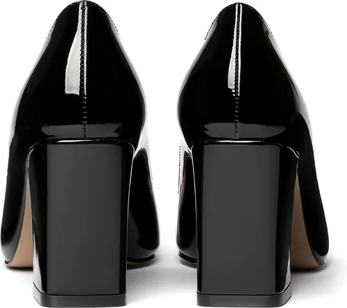 Vista 4 de WAYDERNS Zapatos de tacón alto con puntera cuadrada para mujer, de 3 pulgadas