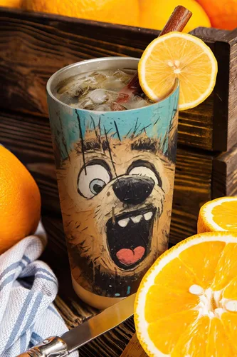Vista 3 de Regalos de oso de 20 onzas para los amantes de los osos, regalos de café para los amantes del café, divertidos, frescos, lindos vasos de oso, taza