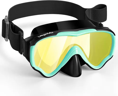 Vista 8 de VegoVia Gafas de natación para niños con cubierta para la nariz, antiempañamiento de visión amplia, máscara de natación transparente para niños