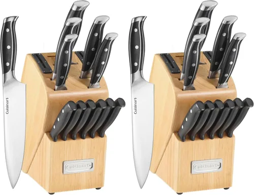 Vista 8 de Cuisinart Juego de bloques de cubiertos de nitrógeno infundido con afilado integrado (15 piezas)