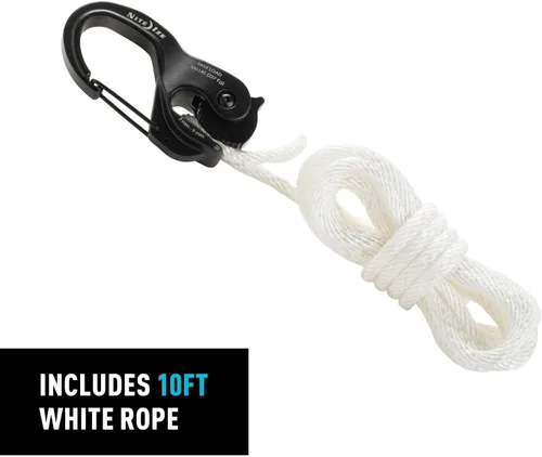 Vista 8 de Nite Ize CamJam XT - Tensor de cuerda de aluminio, mecanismo de leva de amarre versátil con clip de mosquetón, equipo de senderismo seguro esencial