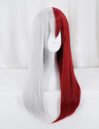 Vista 2 de Anogol - Gorra + Peluca azul de cabello lacio para cosplay