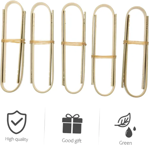 Vista 8 de DOITOOL Pinzas para pan de cocina, pinzas de bambú para alimentos, función anti-escaldaduras, para utensilios de cocina, 10 uds