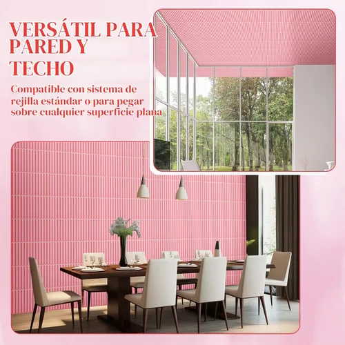 Vista 6 de Nuanchu 32 piezas de paneles de pared de listones 3D de 12 x 12 pulgadas de PVC con textura estriada, paneles cortables y pinta bles para arte