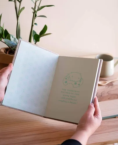 Vista 5 de Grupo Erik Pusheen - Cuaderno de felpa Cuadernos de tapa dura Cuaderno A5 Lindos cuadernos 160 páginas punteadas