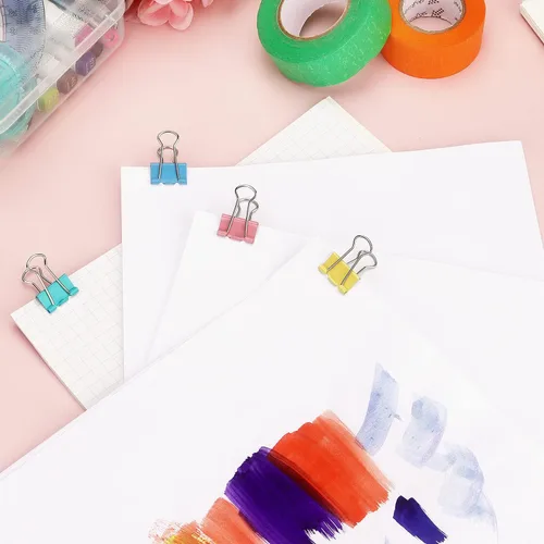 Vista 7 de ZZTX - Paquete de 40 clips pequeños para carpeta de 0.75 pulgadas, colores surtidos