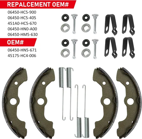 Vista 7 de JAVIK Kit de pasadores de muelles de zapatas de freno delantero para Honda TRX300FW 4x4, TRX350, TRX400, TRX450, TRX500, TRX650 ATV (1988-2005)