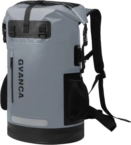 Vista 10 de Mochila seca impermeable con parte superior enrollable, saco seco flotante al aire libre, navegación, canoa, rafting, pesca, camping, 35L