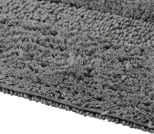 Vista 5 de Better Trends Alfombras de baño 100% algodón suave con mechones, de 17" x 24", absorbente de agua, reversible, lavable a máquina, para decoración