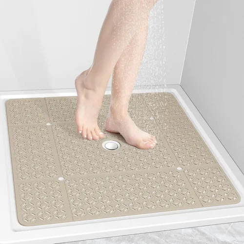 Vista 15 de Alfombrilla de ducha cuadrada OTHWAY, 68,6 cm x 68,6 cm Alfombrillas de ducha extra grandes para dentro de la ducha, alfombrilla antideslizante