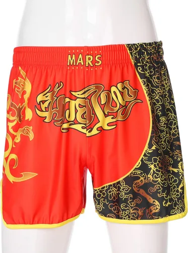Vista 3 de Pantalones cortos deportivos Muay Thai para hombre, pantalones cortos de kickboxing, artes marciales y artes marciales