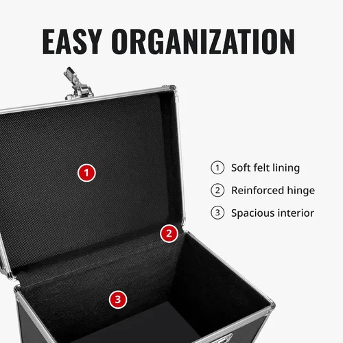 Vista 7 de Vaultz Caja de medicamentos con cerradura de combinación, caja de seguridad de metal segura para medicamentos, píldoras y objetos de valor, pequeña