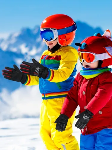 Vista 6 de 4 pares de guantes de ciclismo para niños, guantes de bicicleta de montaña, guantes de esquí para niños pequeños, guantes de pesca para deportes al
