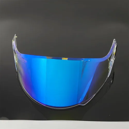 Vista 7 de FF370 - Protector solar para LS2 FF394, FF325, fácil visera, resistente al viento, para casco de moto (azul transparente, para noche de día)
