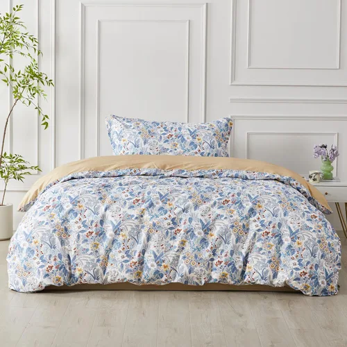 Vista 18 de SAPHREAS Juego de Funda de Edredón de Flores Rosas 2 piezas Algodón Estilo Jardín Campanilla Floral Ropa de Cama Juego de Funda de Edredón 100%
