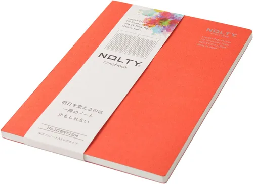Vista 25 de NOLTY NTBNT1104 - Cuaderno A5, asimétrico, rayado de 0.24 pulgadas (0.236 in), cuadrado con puntos, naranja