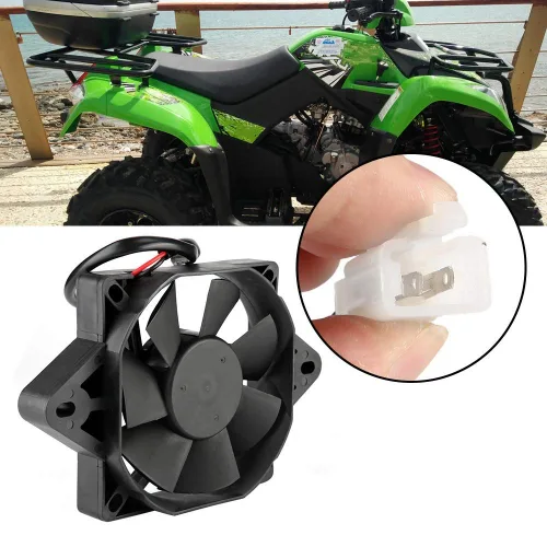Vista 4 de Acouto Ventilador de radiador de motocicleta Ventilador de refrigeración de motor eléctrico 12V ATV Ventilador de refrigeración Radiador universal