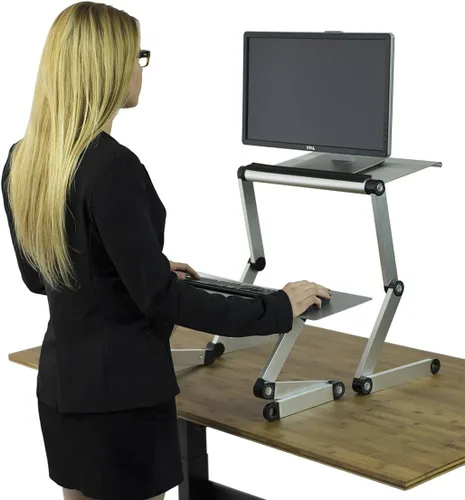 Vista 9 de Kit de conversión de escritorio vertical Workez para computadoras portátiles y de escritorio, Negro